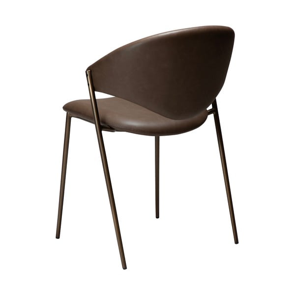 Тъмнокафяв трапезен стол от имитация на кожа Zone – DAN-FORM Denmark-image-3