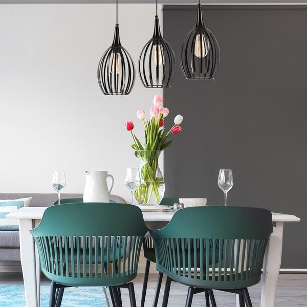 Черно висящо осветително тяло ø 17,5 cm Vincent - LAMKUR-image-3