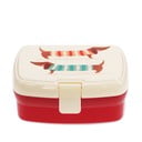 Детска кутия за храна в червен и кремав цвят Sausage Dog – Rex London