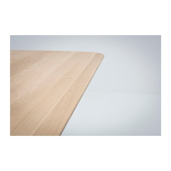 Трапезна маса от масивна дъбова дървесина , 220 x 90 cm Stafa - Gazzda-image-4