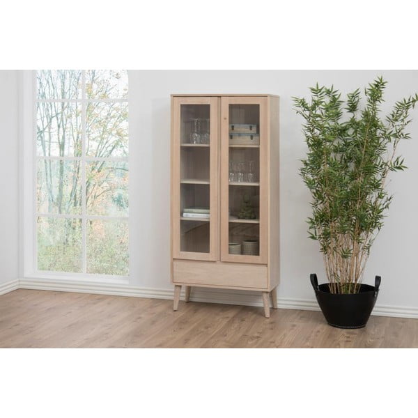 Витрина от декор от дъб  естествена 80x178 cm Nagano – Actona-image-1