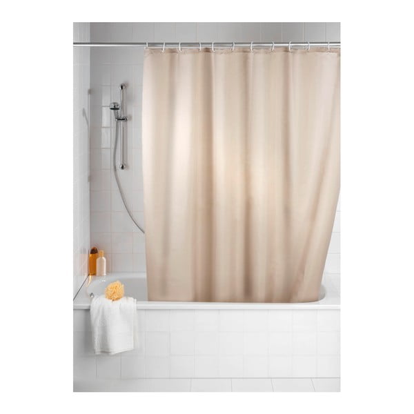 Бежова завеса за душ с покритие против мухъл , 180 x 200 cm - Wenko-image-1