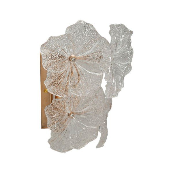 Стъклена стенна лампа  в златист цвят Ibiscus – Mauro Ferretti-image-2