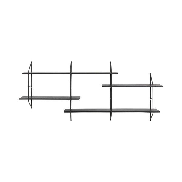 Черен двуетажен метален рафт Belfast - Actona-image-3