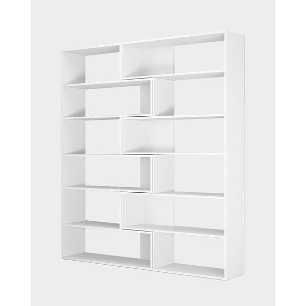 Бял ъглов шкаф за книги Twin, височина 179 cm - Homemania
