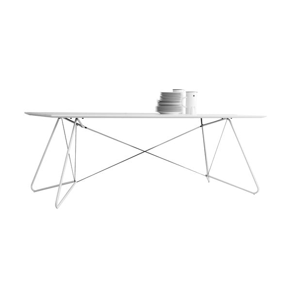 Jídelní/pracovní stůl On A String, bílý, 200x90 cm
