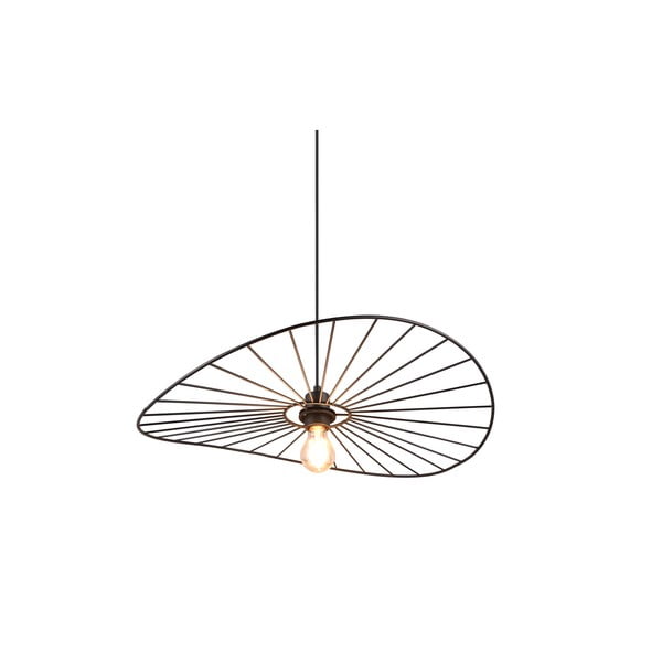 Матово черно висящо осветително тяло ø 60 cm Chapeau - Reality-image-4