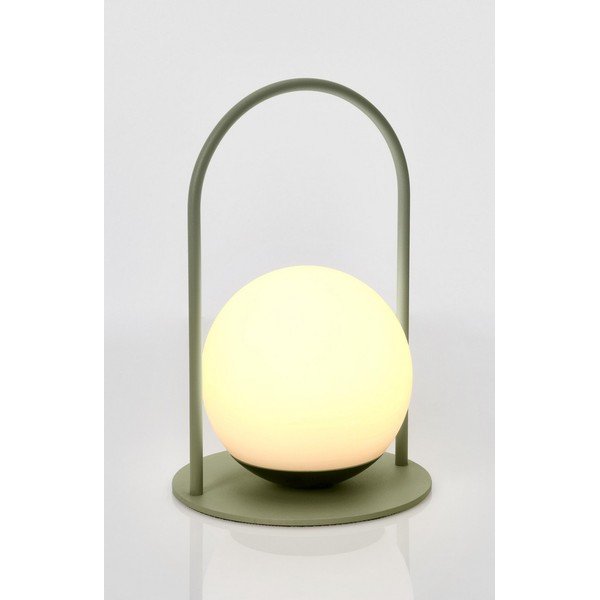 Зелена LED затъмняваща се настолна лампа с пластмасов абажур (височина 21 cm) Pansy – Bizzotto-image-4