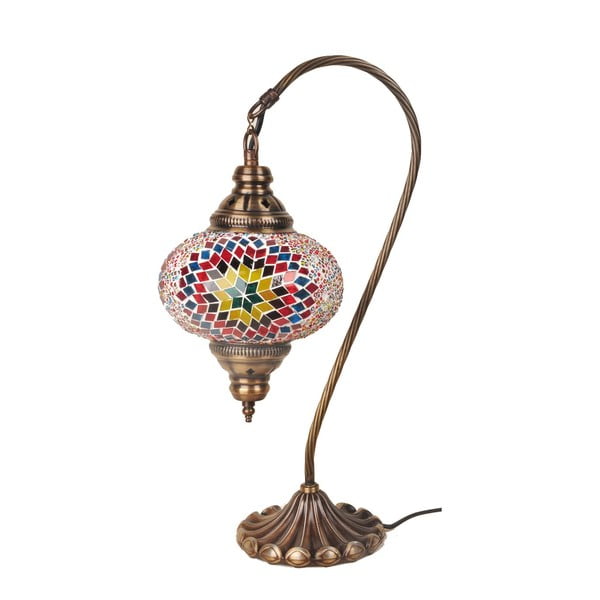 Skleněná ručně vyrobená lampa Fishing Andrea, ⌀ 17 cm
