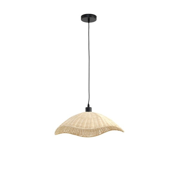 Кремава лампа за таван с абажур от ратан ø 50 cm Cora - Geese