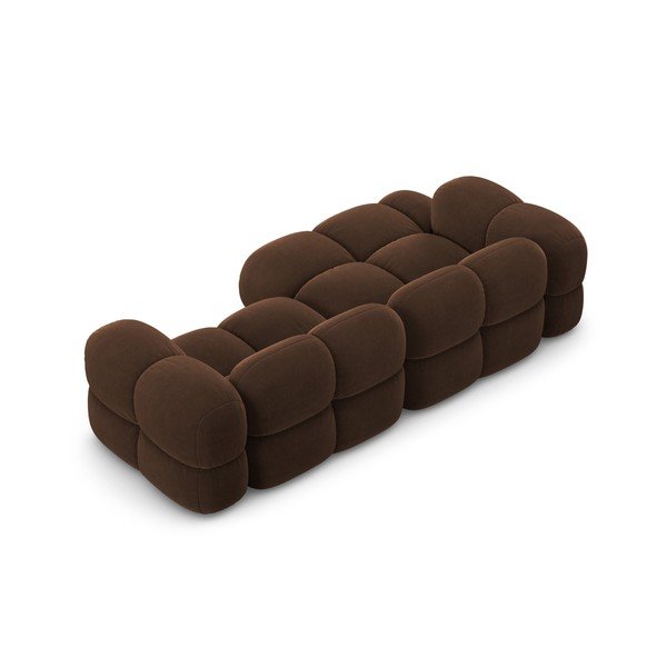 Тъмнокафяв кадифен ъглов диван (ляв ъгъл) Loretto – Cosmopolitan Design-image-4