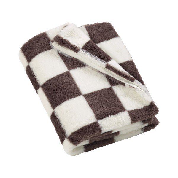 Бяло/тъмнокафяво одеяло 130x170 cm Cosy Soft Checkerboard – Catherine Lansfield
