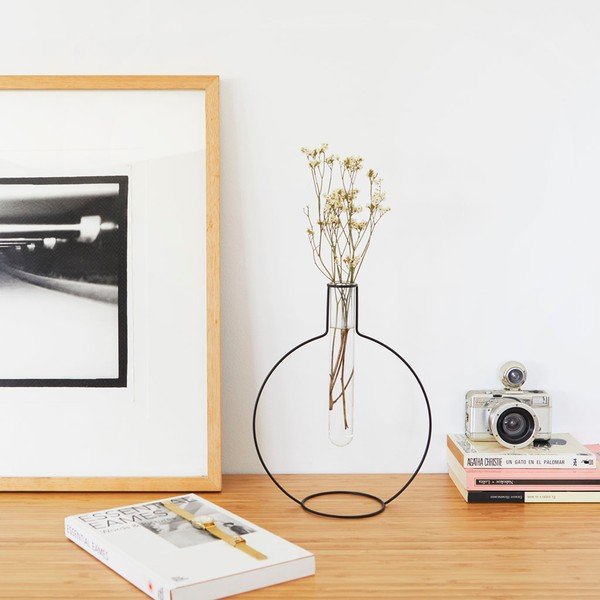 Кръгла черна ваза Silhouette - Balvi-image-1