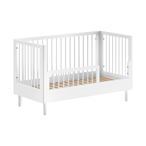 Бяло детско креватче 70x140 cm от масивен бук Forrest – Vipack-image-2