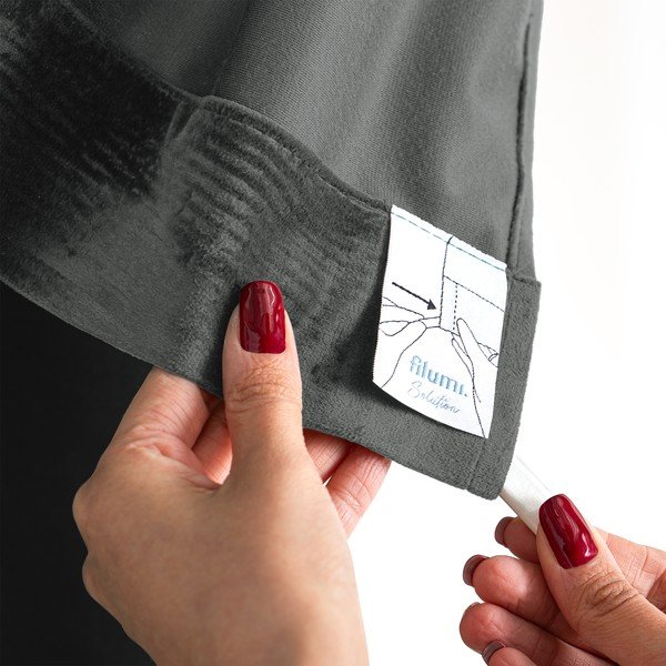 Тъмносива затъмняваща завеса 140x270 cm Velto – Filumi-image-4