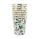 Хартиени чаши за еднократна употреба в комплект от  8 бр. Holly Pattern – Meri Meri