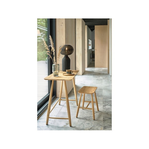 Черна настолна лампа с ратанов абажур (височина 43 cm) Werna – Villa Collection-image-4