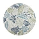 Зелено-син кръгъл килим за открито и закрито ø 160 cm Bella Leaf – Flair Rugs