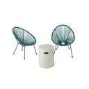 Комплект зелени градински кресла Avocado и маса Loris, ø 35 cm - Bonami Selection