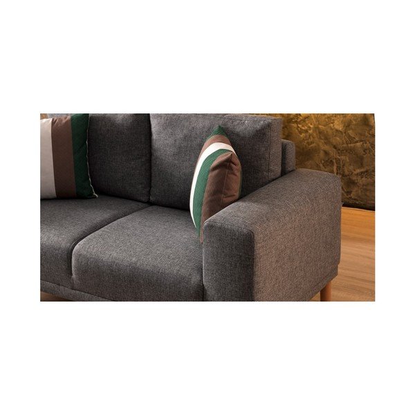 Сив двуместен диван Franz - Balcab Home-image-4