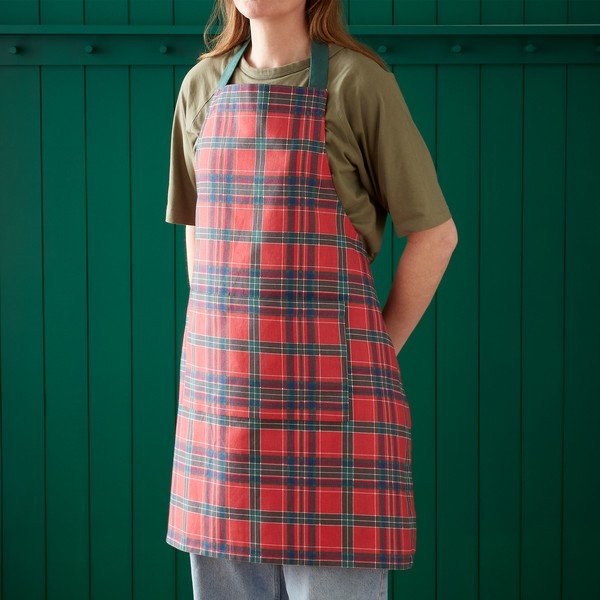 Памучена престилка с коледен мотив Christmas Tartan Check – Catherine Lansfield-image-1