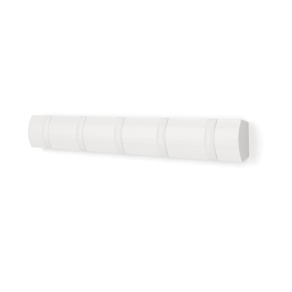 Стенна закачалка от масивен бор в матово бял цвят 51 cm Flip – Umbra