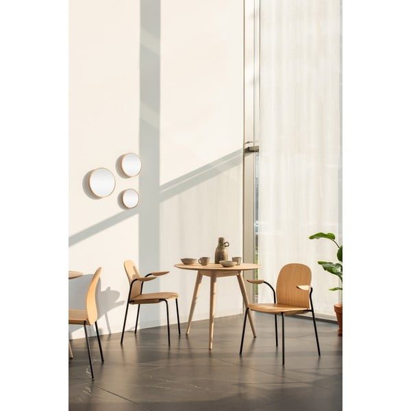 Кафяви/в цвят кафяв коняк трапезни столове в комплект за подреждане 2 бр. от декор от орех Book – Gazzda-image-2