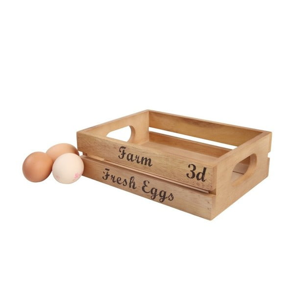 Кутия за съхранение на яйца от акациева дървесина в стил барок - T&G Woodware