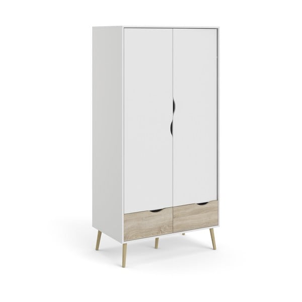 Бял гардероб 99x200 cm Oslo - Tvilum-image-3