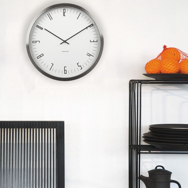 Bílé hodiny Present Time Cased Index-image-1