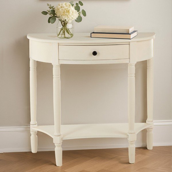 Бяла конзолна маса от масивен бор 33x81 cm Heritage – Premier Housewares-image-1