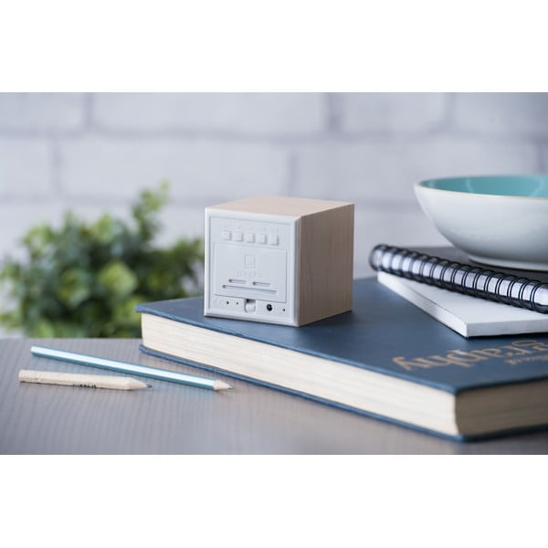 Дигитална аларма Wooden Cube Click – Gingko-image-1