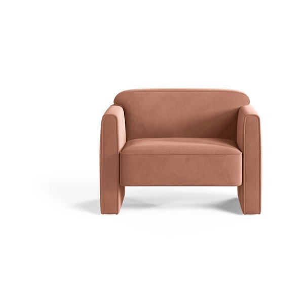 Розово кадифено кресло Abby – Micadoni -image-1