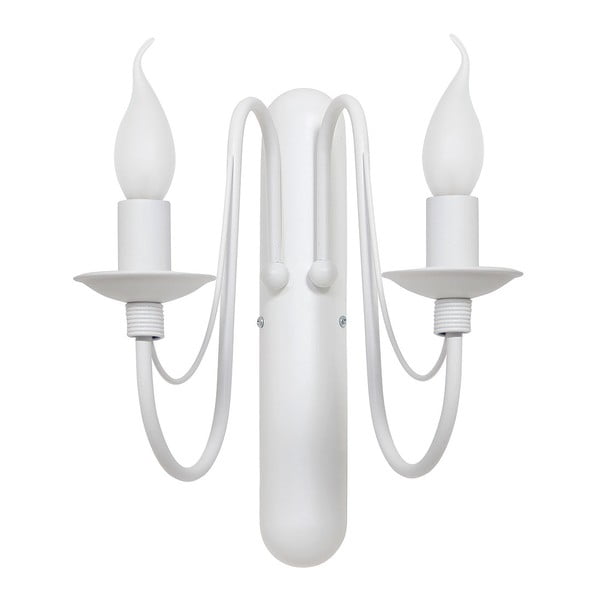Бяла стенна лампа с две рамена Elegance - Glimte