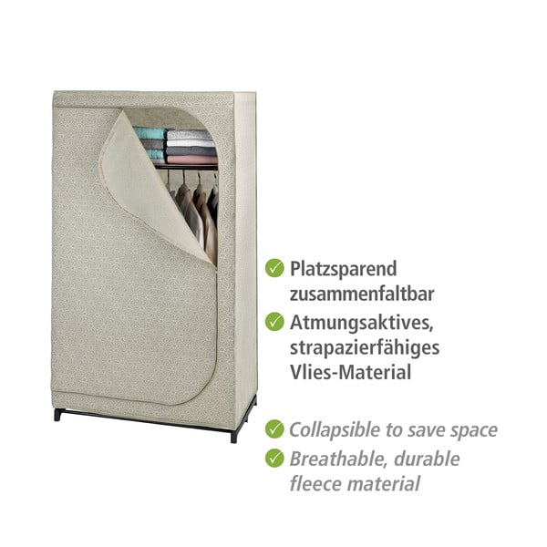 Бежов текстилен гардероб 90x160 cm Balance – Wenko-image-3