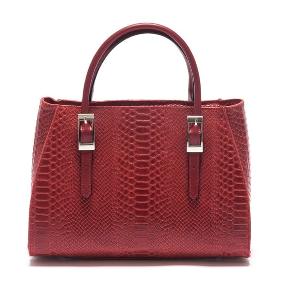 Červená kožená kabelka Isabella Rhea no. 8042