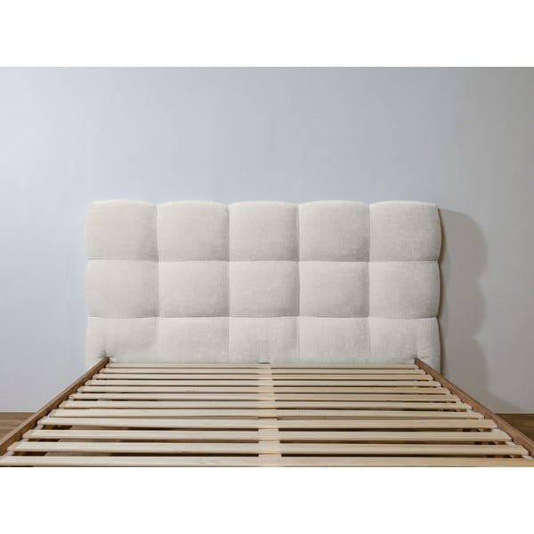 Светлосиво двойно тапицирано легло с включена подматрачна рамка 180x200 cm Kumo – Bobochic Paris-image-3