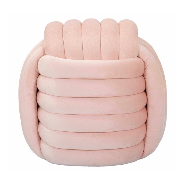 Светлорозова кадифена табуретка Softy – Mauro Ferretti-image-2