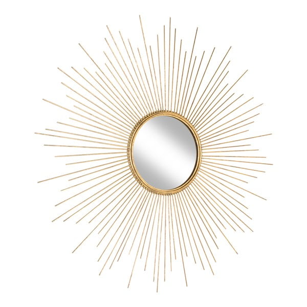 Стенно огледало с метална рамка в златист цвят, ø 104 cm Ella - Westwing Collection-image-2