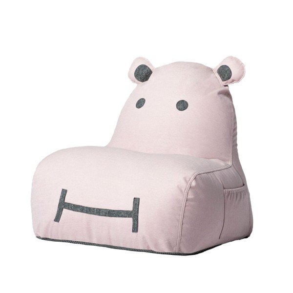 Светлорозов детски пуф Hippo – The Brooklyn Kids