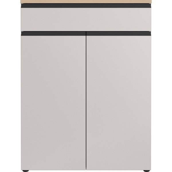 Сиво-бежово/в светло естествен цвят шкафче 90x120x41 cm Cormano – Germania-image-4