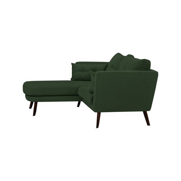 Зелен триместен диван Елена, с шезлонг в левия ъгъл - Mazzini Sofas-image-3