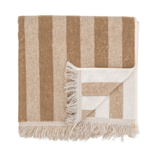 Кафява и бежова памучна кърпа 50x100 cm Elaia - Bloomingville