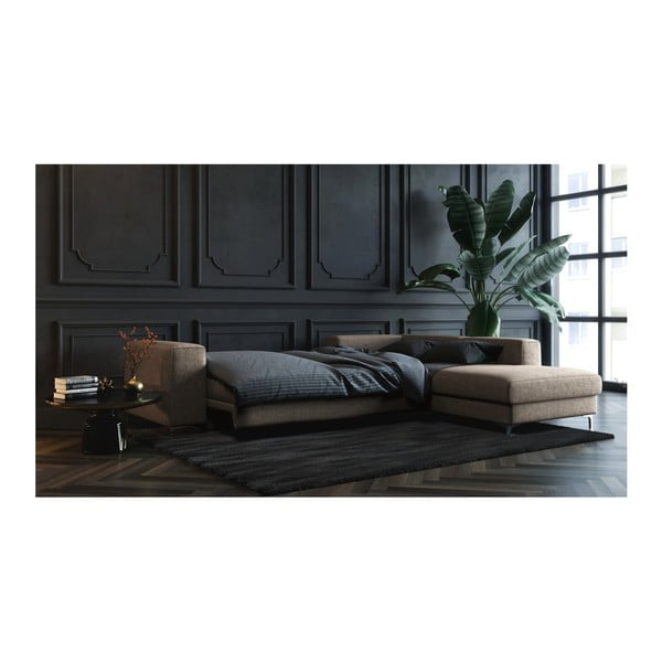 Тъмнобежов разтегателен диван Devichy , десен ъгъл Rothe - devichy-image-4