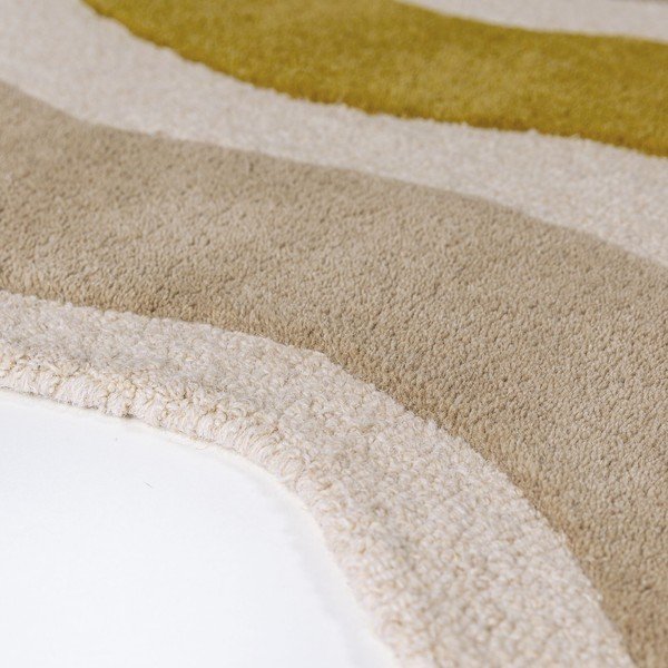 Зелена/в естествен цвят ръчно изработена вълнена пътека 80x300 cm Cascade Wool – Flair Rugs-image-4