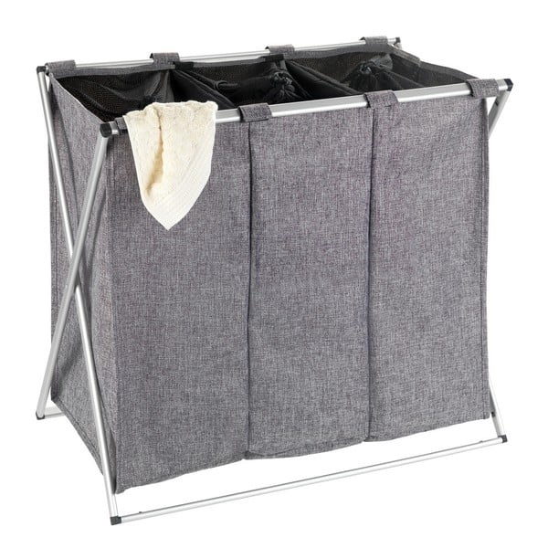 Trilogia сив кош за пране с три секции, 130 л - Wenko-image-2