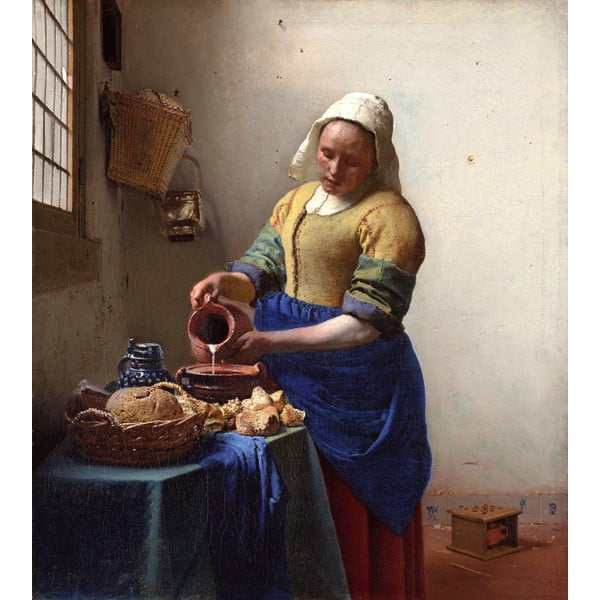 Живопис - репродукция 45x60 cm The Milkmaid, Jan Vermeer - Fedkolor