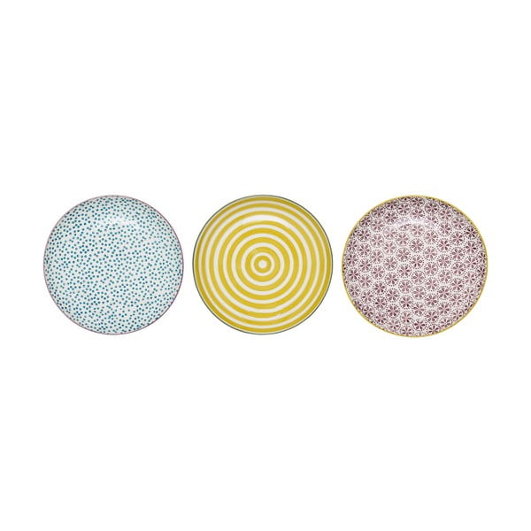 Комплект от 3 десертни чинии от каменна керамика, ø 16 cm Patrizia - Bloomingville