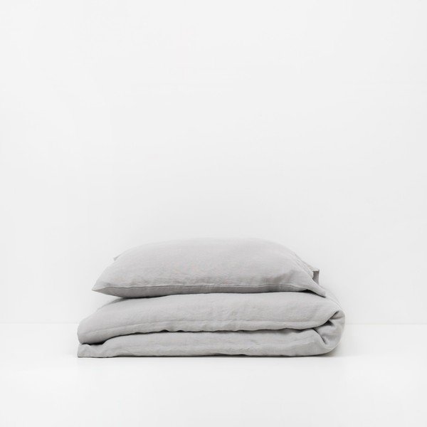 Детска сива ленена калъфка за възглавница Nature, 40 x 60 cm - Linen Tales-image-1