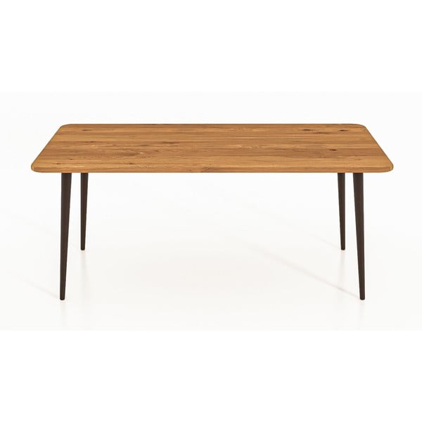 Масичка за кафе от дъбова дървесина в естествен цвят 90x90 cm Kula - The Beds-image-2